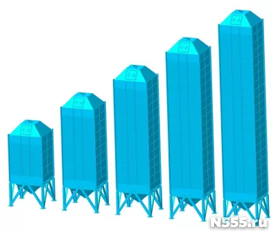 Бункер хранения готовой продукции, бункер силос для зерна фото